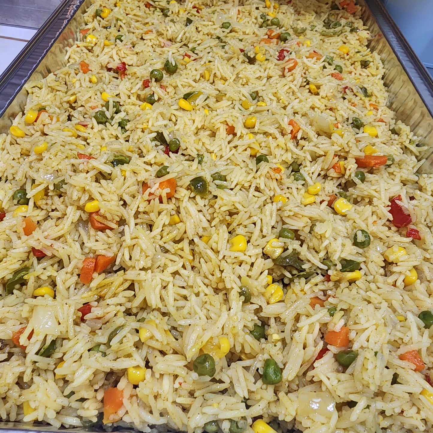 Fried Rice And Meat Combo, Half Pan