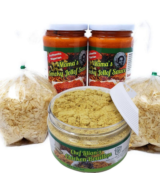 Chef Lilian's Jollof kit, Vegan Or Chicken-spicy Flavor (2-ct)