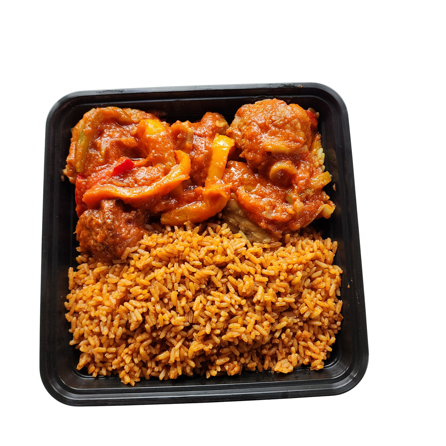 Jollof rice and Goat combo