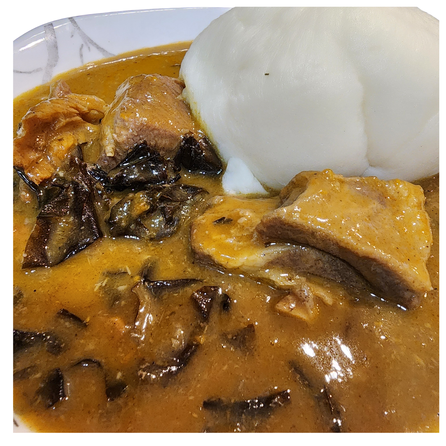 Oha Soup With Pounded Yam
