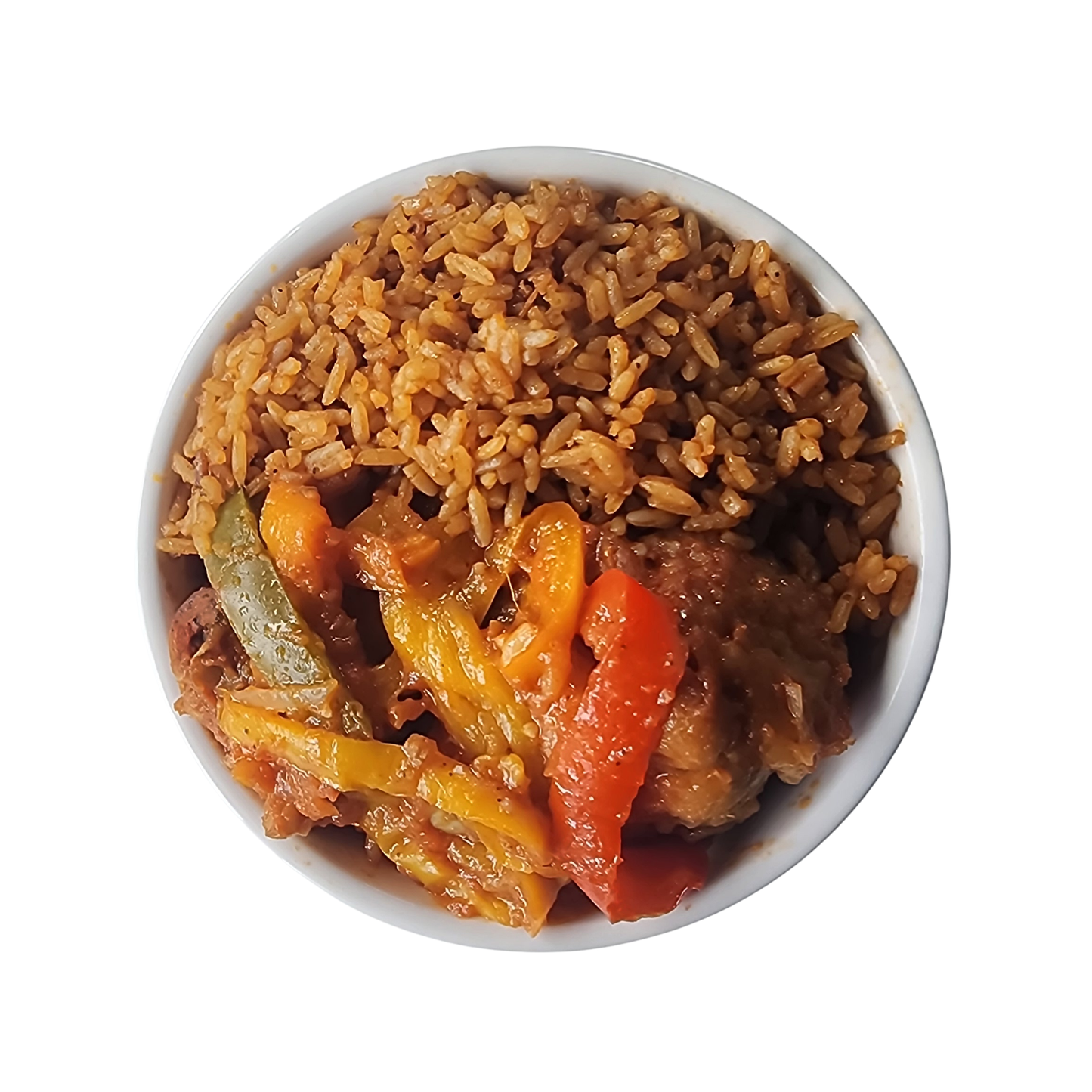 Jollof rice and Goat combo