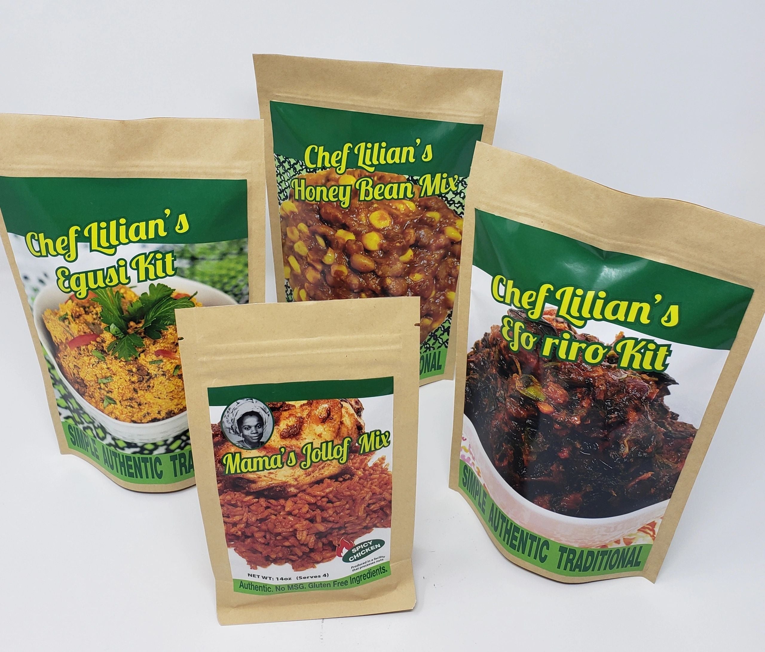 Chef Lilian's Traditional Box | 4 Kits | Egusi | Efo Riro | Jollof Rice ...